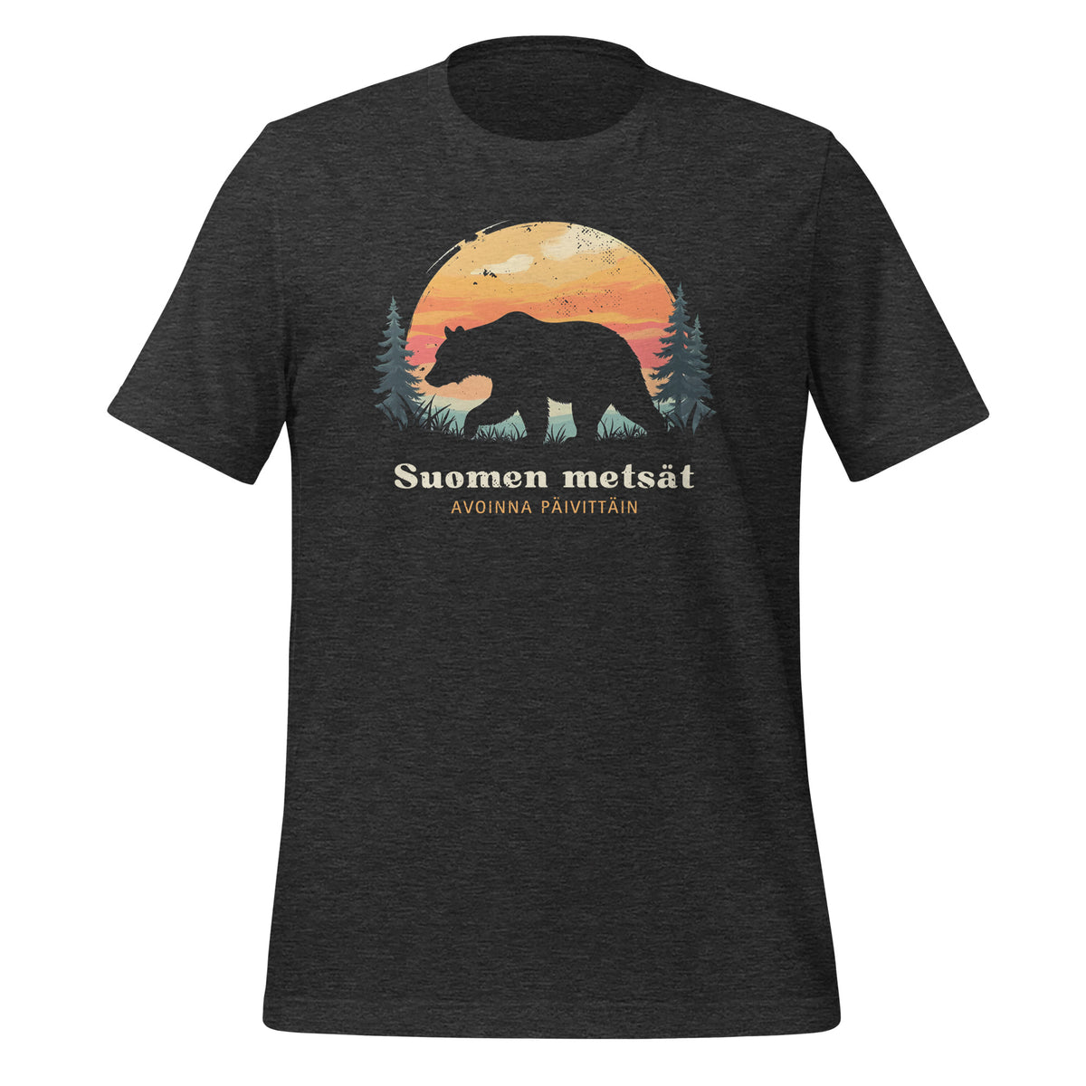 Suomen Metsät Karhu t-paita – Avoinna päivittäin | Unisex T-paita