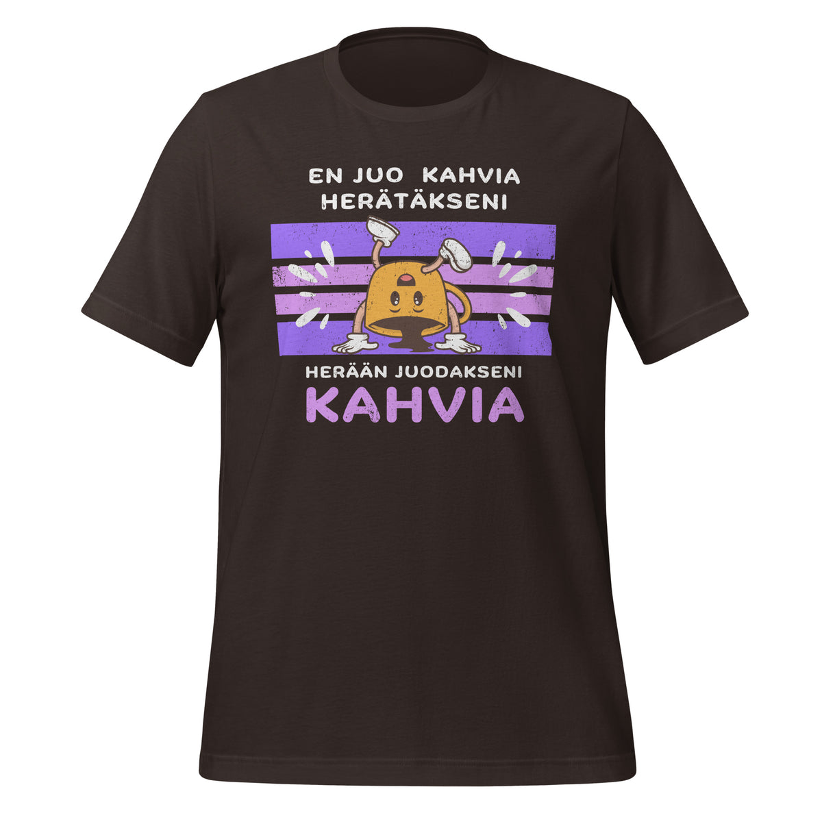 En juo kahvia herätäkseni, herään juodakseni kahvia - kuppi nurin | Unisex T-paita