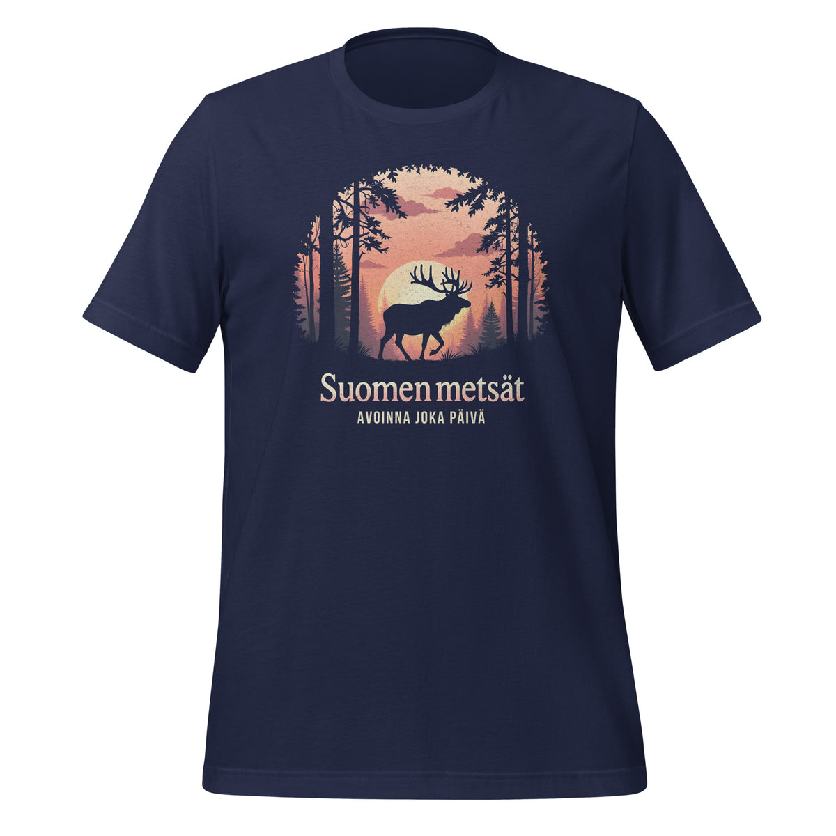 Suomen Metsät Hirvi – Avoinna joka päivä | Unisex T-paita