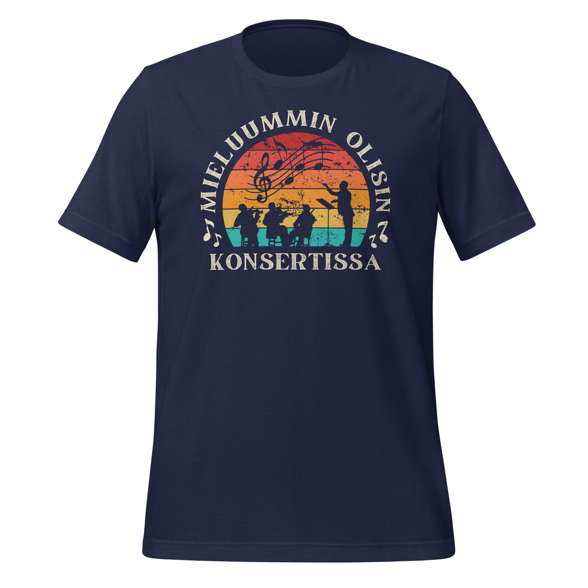 Mieluummin olisin konsertissa - sininen t-paita. Käytännöllinen lahja klassisen musiikin ystävälle. 